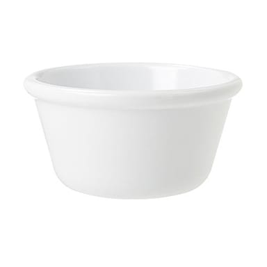 G.E.T. RM-388-W White Melamine 3 Oz. Smooth Ramekin