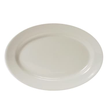 Tuxton TRE-039 Reno 13-1/2" Eggshell Oval Platter