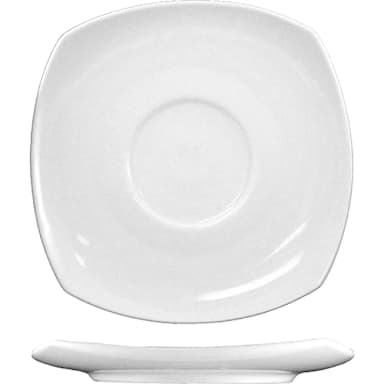 International Tableware QP-2 Porcelain 5.75 In Square Saucer