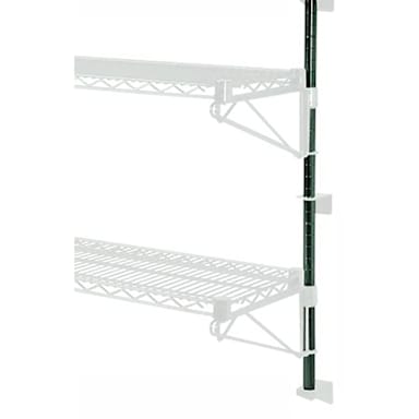 Darling Foodservice 33" Green Epoxy Coated Wall Mount Post Set