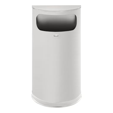 Rubbermaid FGSO8SSSPL 9 Gallon Half Rounds Indoor Receptacle - 1 / CS