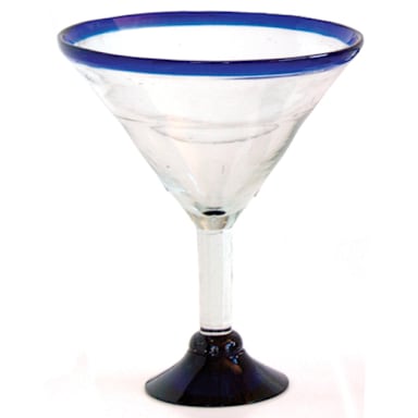 Drinique G12-CR 10 Oz. Cobalt Rim Margarita Glass