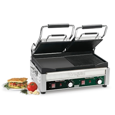 Waring® Commercial WDG300 240V Double Italian Style Panini Grill