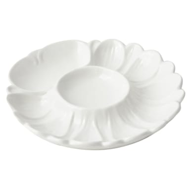 Bon Chef 5080 WHITE Sandstone 8-3/4" Seafood / Artichoke Plate