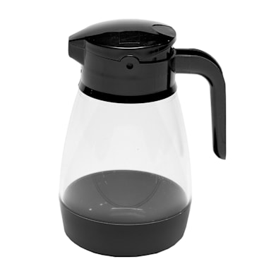 Service Ideas SY916BL Black 16 Oz. Syrup Dispenser - 6 / Cs