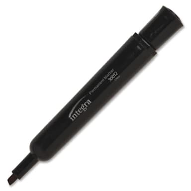 Integra ITA30011 Black Chisel Point Permanent Marker - Dozen