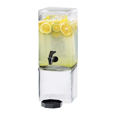 Cal-Mil 1112-1 Square Glass 1.5 Gallon Beverage Dispenser