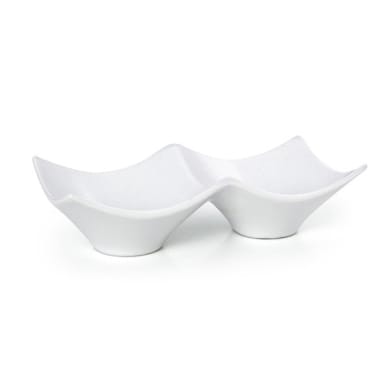 FOH DBO073WHP22 Origami 6.25" Double Bowl - 6 / CS