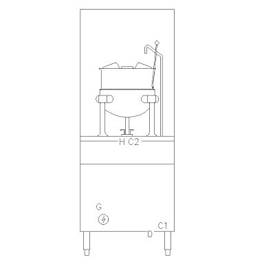 Cleveland Range 24GMK6200 Gas Cabinet Assembly with 6 Gallon Kettle
