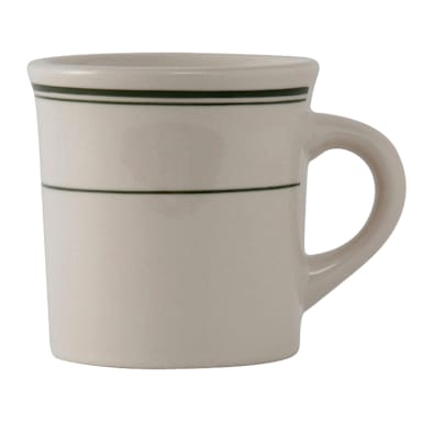 Tuxton TGB-038 Green Bay 9 Oz. Eggshell Canton Mug