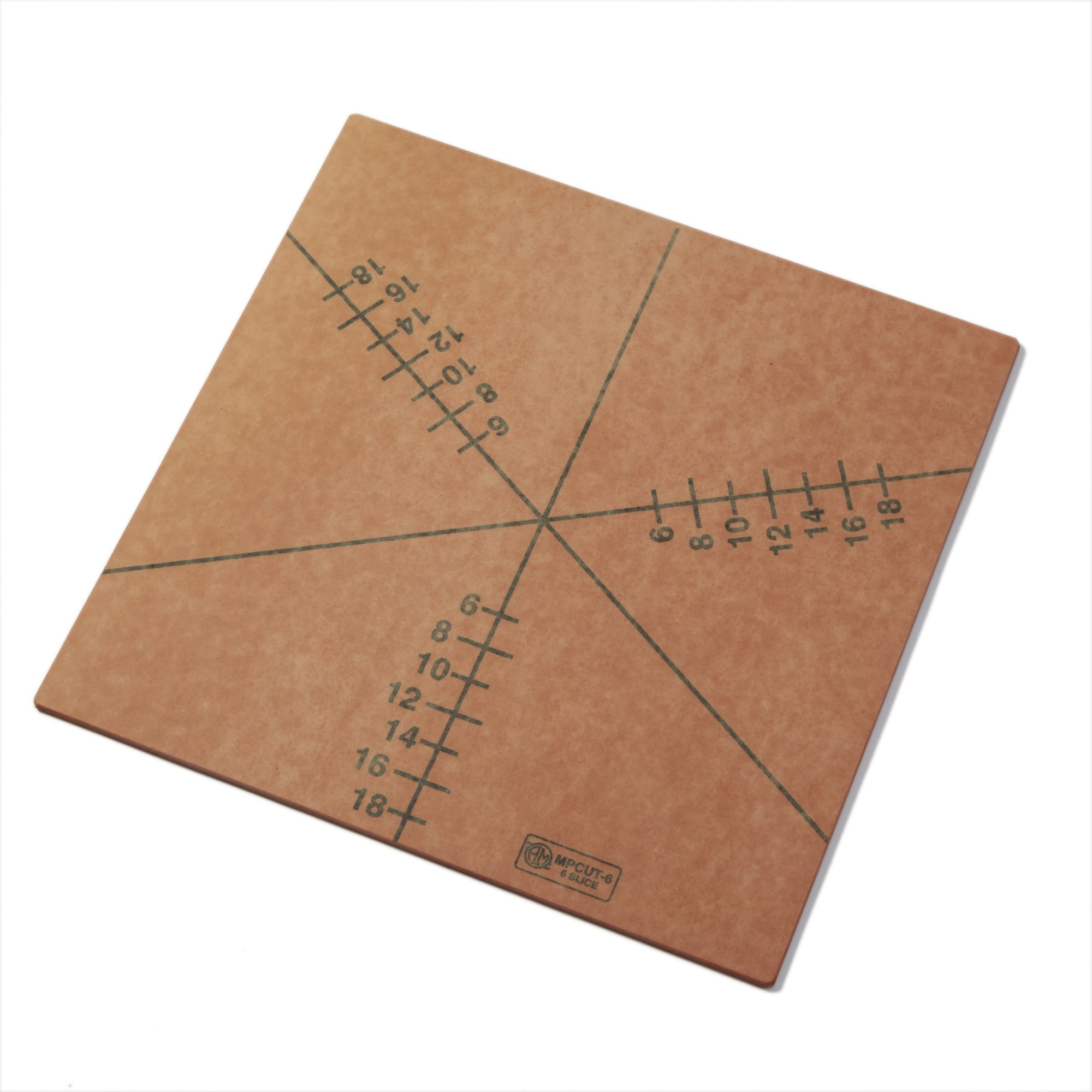 Darling Foodservice 6 Slice Pizza Cutting Guide Board