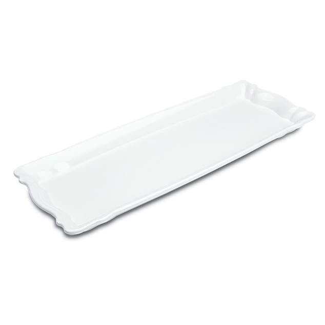 Delfin TRC-176CF-020 17" x 6.5" x 1.2" White Rectangular Cafe