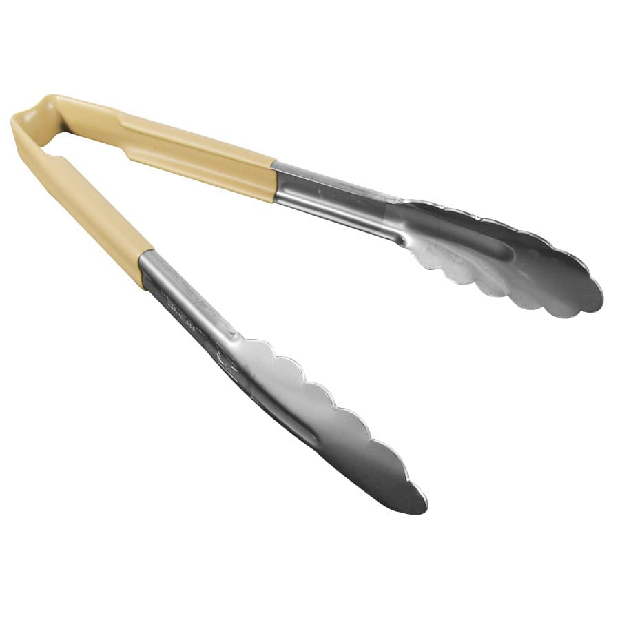 Vollrath 4780960 Kool-Touch Tan Handled 9-1/2 Utility Tong"