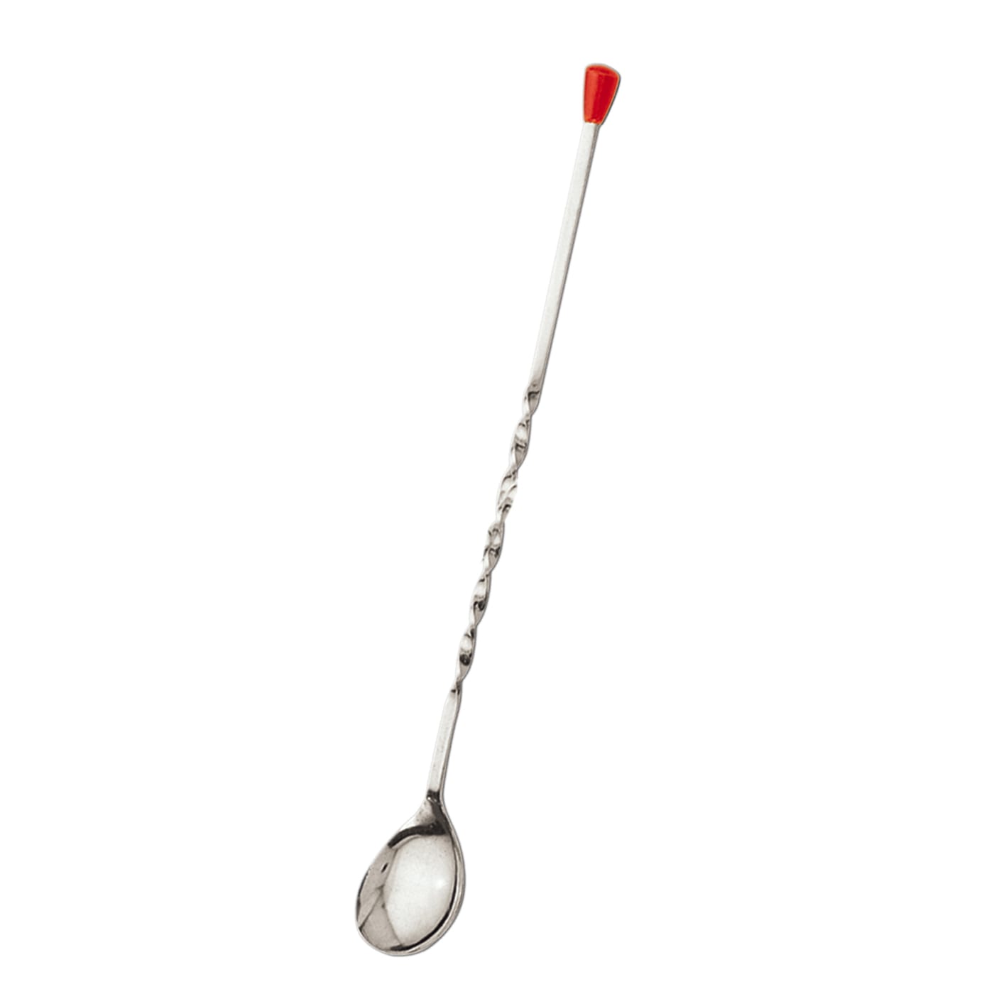 American Metalcraft 510K S/S 10 Twisted Bar Spoon w/ Red Knob"