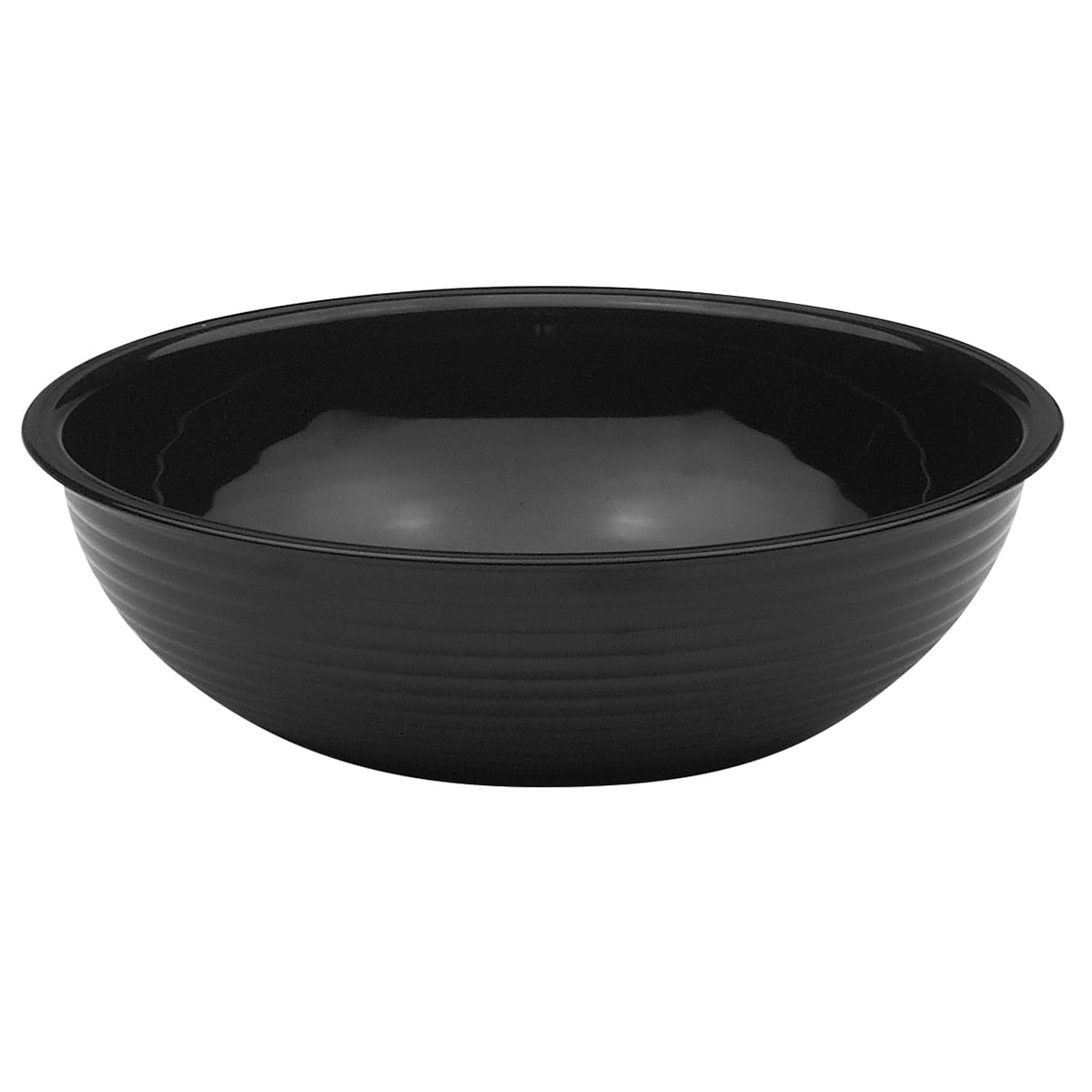 Cambro RSB8CW110 Camwear Black 1.65 Qt. Round Ribbed Bowl