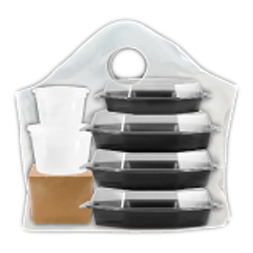 Command Packaging F21WT White Carry-Out Bag with Wave Top - 500 / CS
