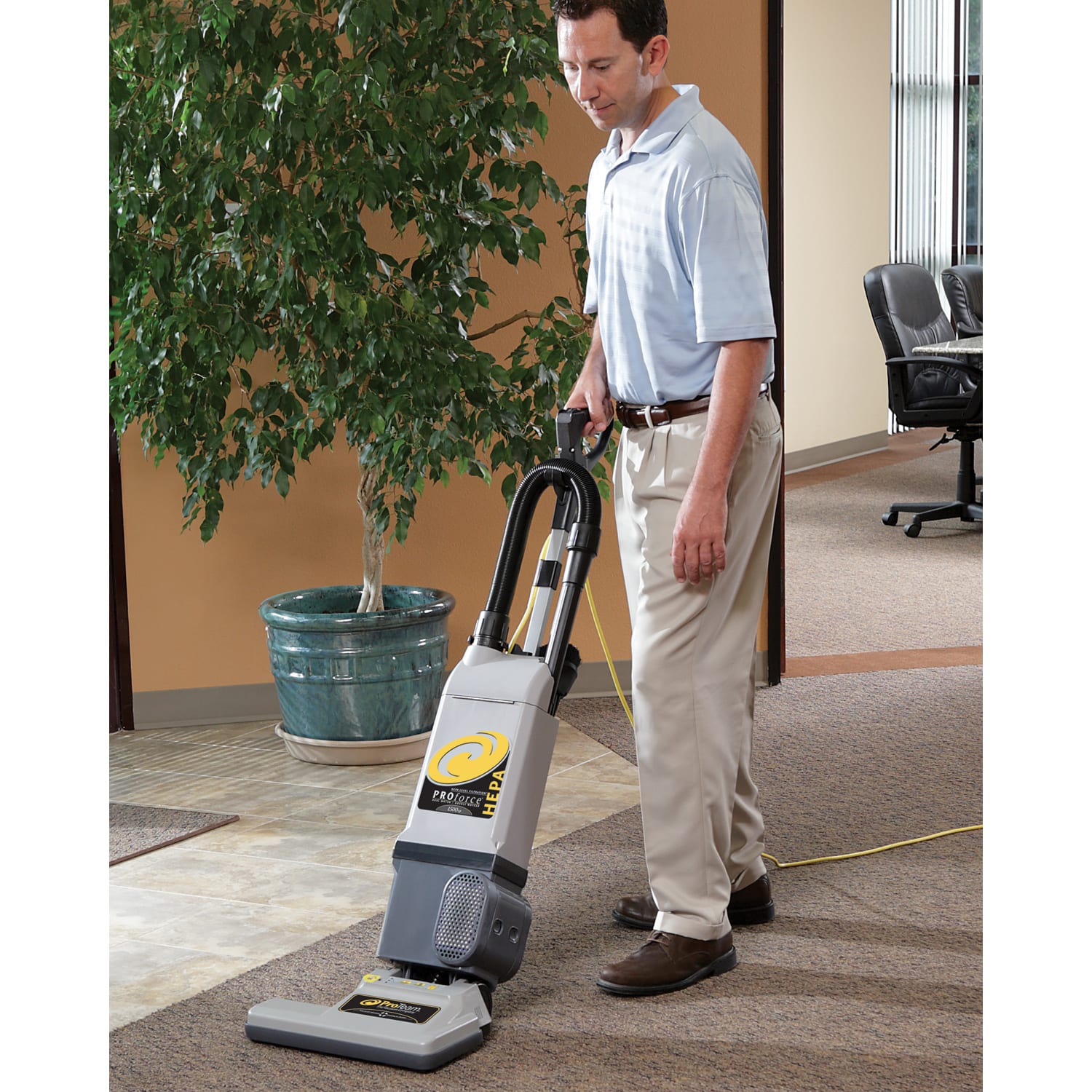 ProTeam 107252 ProForce 1500XP HEPA 15 Upright Vacuum" - Picture 2 of 3