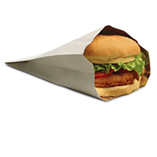 Bolsa de papel aluminio Bagcraft Packaging 300484 aislada 5,25 x 2 x 7 - 1000 / CS" - Imagen 2 de 3