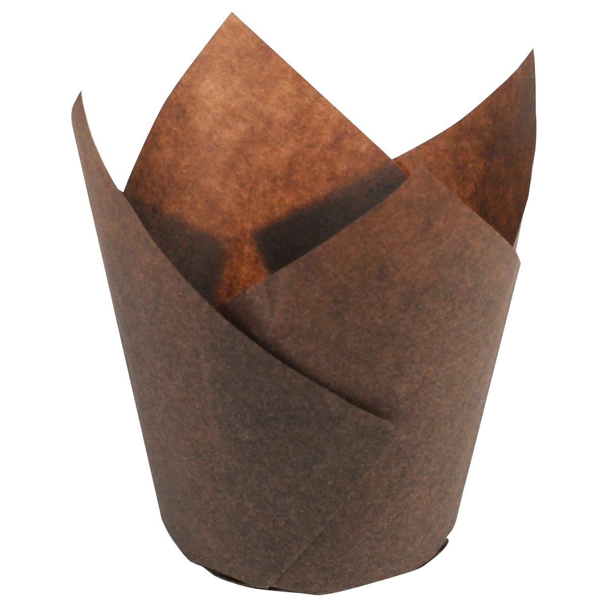 Hoffmaster 611119 Brown 4" Tulip Baking Cup – 250 / PK