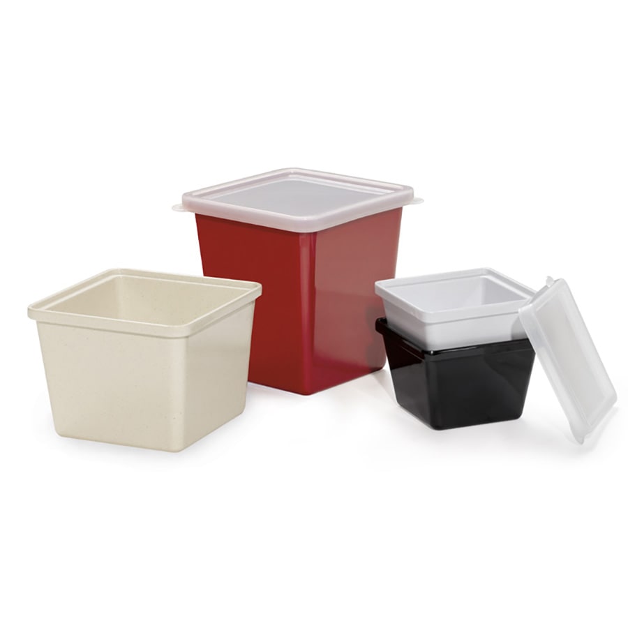 G.E.T. ML-149-BK Black Melamine 2 Qt. Square Crock