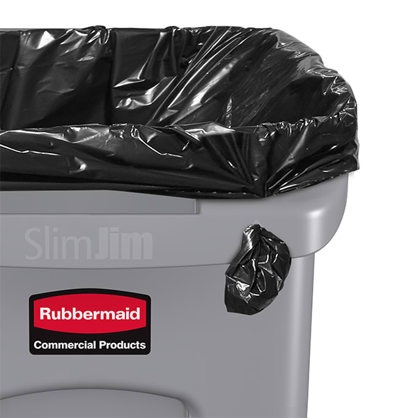 Rubbermaid Commercial 23 Gallon Slim Jim Trash Can - Vented Design For Easy Bag Removal