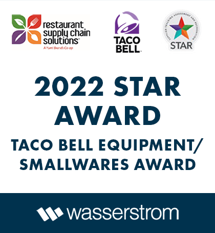 Wasserstrom Awarded the 2022 Taco Bell STAR Award for Equipment & Smallwares