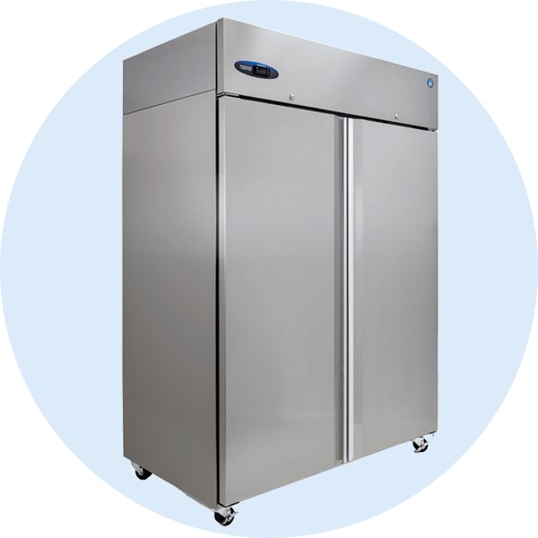 CF2S-FS, Freezer, Two Section Upright, Full Stainless Doors with Lock -  Hoshizaki America, Inc.