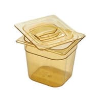 Sixth Size Amber Food Pan