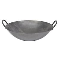 Town 34804 14 Hand Hammered Cantonese Flat Bottom Wok