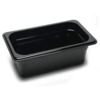 Fourth Size Black Food Pan