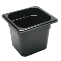 Sixth Size Black Food Pan