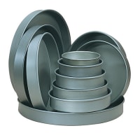 Choice 3 Deep Round Straight Sided Aluminum Cake Pan Set - 6, 8, 10,  12, and 14