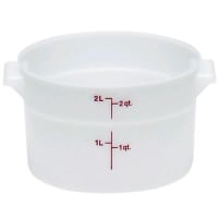 Cambro RFS6PP190 Camwear 6-Quart Round Food Storage Container with Lid