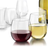 Libbey Stemless Red Wine Glasses, Set of 8 16.75 oz