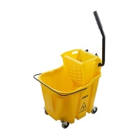 Dryser Commercial Janitorial Housekeeping Cart and 26 Qt. Mop Bucket Wringer, Yellow