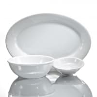 Rego Narrow Rim & Rolled Edge Undecorated Dinnerware by Oneida