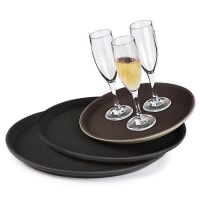 1600GR2076 - Griptite 2 Round Tray 16 - Brown