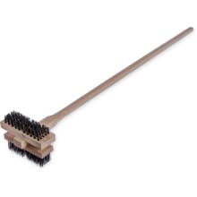 Carlisle 4557100 20 inch Wood Handle Grill Brush with Scraper