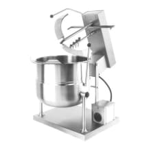 The Cleveland MKDT&dash;12&dash;T tabletop mixer&dash;kettle features variable speed agitator and scraper and a 12 gallon kettle. It is designed for use on a counter or tabletop. Made of stainless steel with a tilting feature that makes it easy to clean.