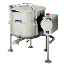 This 60 gallon, tilting direct steam kettle is dependable and durable. The tilting mechanism makes it easy to use and easy to empty and clean. Great for soups, meats, pasta, and more.