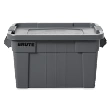 Rubbermaid White Polyethylene Brute Tote Box with Lid 27-7/8 inch