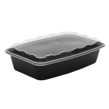 Cube Plastics CR-1147BB Black 48 Oz Carryout Container - 200 / CS