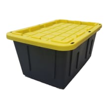 Tough Box 64GTBXLTCBY 64-Gallon Black Polypropylene Storage Tote With Wheels  at Sutherlands