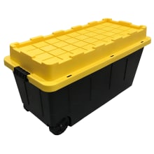Centrex 5GTBXBLKYW Tough Box Black 5 Gallon Tote with Yellow Lid