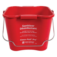 San Jamar KPP196RD 6 Qt. Red Sanitizing Kleen-Pail Pro Bucket