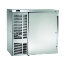 The Perlick BBS36-SS-L-STK is a 36-inch back bar refrigerator designed for commercial use, featuring a robust stainless steel interior and exterior for enhanced durability and hygiene.