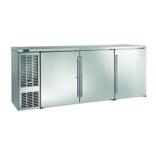 The BBS84-SS-L-STK is an 84-inch back bar refrigerator designed by Perlick Corporation. It boasts an environmentally friendly and energy-efficient self-contained R290 hydrocarbon refrigeration system, ensuring consistent temperatures and ample storage.