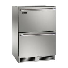 The Perlick HB24FS-SD-STK is a 24-inch wide undercounter freezer designed for maximum capacity while adhering to strict 34-inch counter height ADA-Compliant requirements.