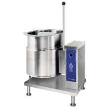 This 12 gallon tabletop kettle has all stainless steel surfaces so it is easy to clean and the tilting mechanism has a balanced design so it is easy to empty. It has many of the features of larger kettles, but takes up less space.