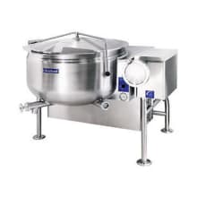This Cleveland Range kettle features fast heat&dash;up so you can quickly cook large quantities of your favorite stews or soups. This kettle holds 40 gallon and also features splash&dash;proof tilting controls for smooth, easy pouring.